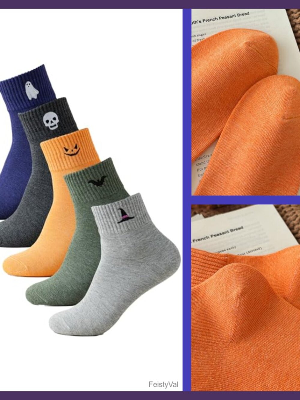 5 Pairs Women Cute Cartoon Bear Embroidery Ankle Socks Casual Cotton